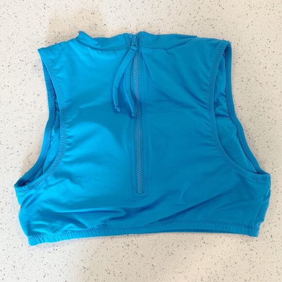 Andie Swim The Venice High Neck Bikini Top Azul‎ Blue Size Small - Picture 3 of 5